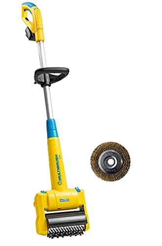 GLORIA MultiBrush li-on – Spazzola elettrica a batteria per pulizia di terrazze, fughe, legno e pietra | Tagliabordi & diserbatrice | Compatibile con BOSCH 18V (senza batteria) | Inclusi 2 accessori