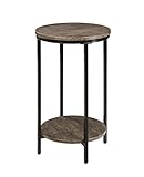 Abington Lane Two-Tiered Round End Table - Includes Storage Shelf for The Contemporary Home -...