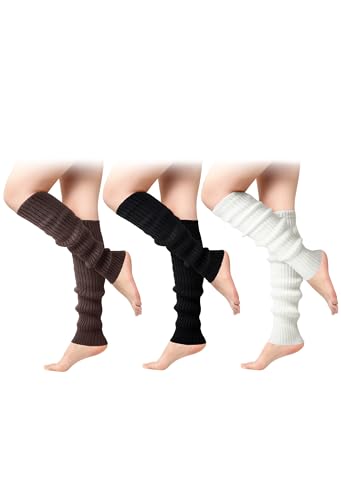 Image of Passionbility Leg Warmers for Women 80s, Ribbed Knit Long Socks Leg Warmer