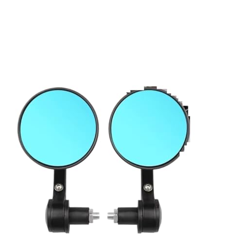 Espejos retrovisores de manillar motocicleta con cristal azul antideslumbrante 2 piezas