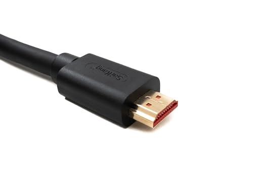 Cable HDMI 2.0 de 15 m System-S con conector macho a macho tipo A y adaptador atornillable negro 3