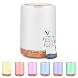 TREEBEAR 300ML Essential Oil Diffuser, Upgraded Aromatherapy Cool Mist Humidifier 7 Colors Lights, 4...