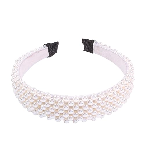 パールヘアフープ レディースヘッドバンド ターバンヘッドバンド 真珠のヘアフープ 女性のための真珠のヘッドバンド 女性の髪のためのヘアバンド 髪飾り パール 真珠の髪の王冠 OSOLADY