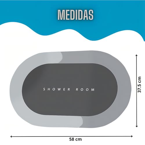 Tapete Mágico Antiderrapante Para Banheiro Borracha Secagem Rápida Premium