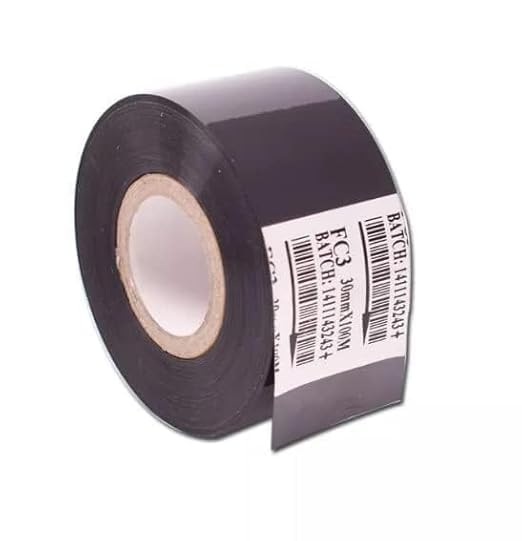 Image of 20 Rolls Hot Stamp Ribbon Thermal Transfer Ribbon 30mm x 100m for Date Coder Hot Stamp Printer 241 241B 241S TJ-08 DY-8 DY-6 (Black)