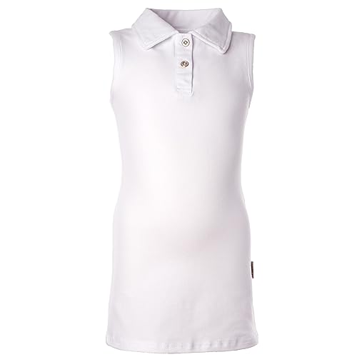 Girl's Sleeveless Polo Neck Tank Dress
