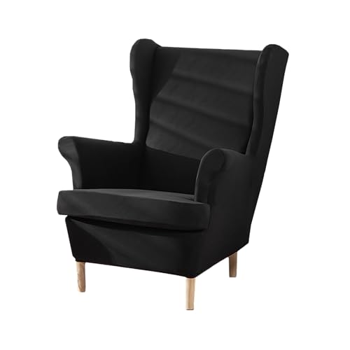 SHILINTONG Ohrensessel Stuhlabdeckungen 2-teiliges Set Stretch Spandex Slipcover mit elastischem Boden, Rutschfester Möbelschutz für Wohnzimmer, Schlafzimmer (passend für Stühle 31-36')