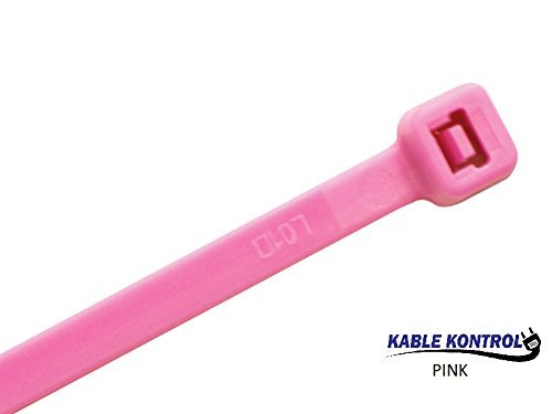 Kable Kontrol Pink Zip Ties – 8” Inch Long - 50 Lbs Tensile Strength – 100 Pcs Pack - Colored Nylon | Multi-Purpose | Wire Identification Solution | Self-Locking Cable Management Cord Wraps