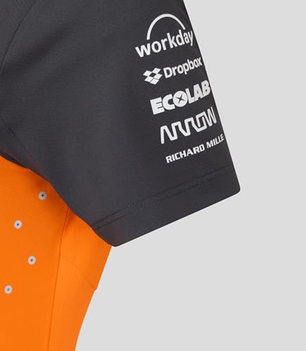 McLaren F1 Women's 2025 Oscar Piastri Team Drivers Polo Shirt- Papaya3