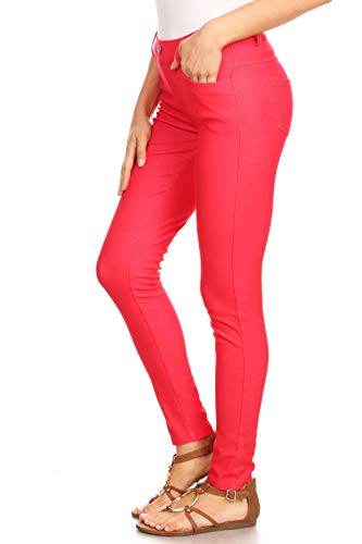 Image of YELETE Women's Basic Five Pocket Stretch Jegging Tights Pants