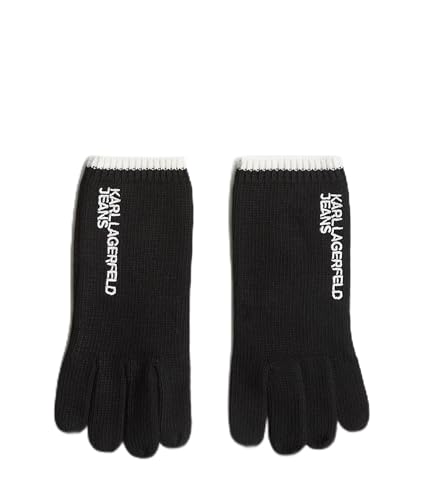 Gants Karl Lagerfeld Jeans homme essentiels en maille noire pour vos trajets urbains