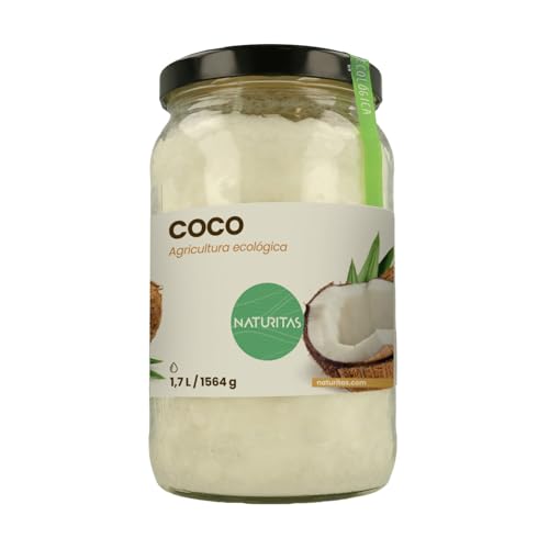 Aceite de Coco bio Sin Gluten 1,7L Naturitas Essentials | Nutritivo e Hidratante | Ideal para cocinar | Aceite de coco virgen extra