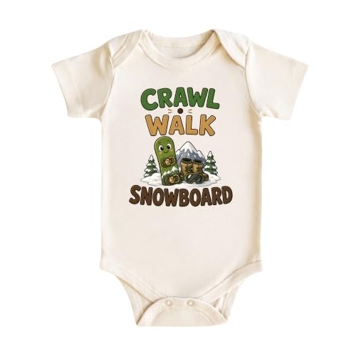 EnjoyMyDesign Snowboard Baby Bodysuit 0-3 Months