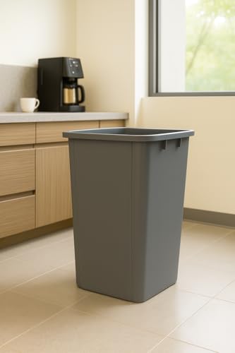 Caneca cuadrada comercial de plástico resistente 23 galones miniatura 3