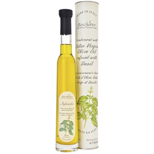 Aceite de oliva extra virgen infusionado con albahaca 190 ml