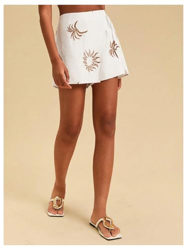 Image of SweatyRocks Women's Boho Mini Skirts Floral Shorts Tie Side Wrap Skorts