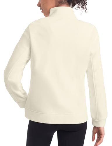 Rdruko Women's Polar Fleece Jacket Lightweight Warm Full Zip Long-Sleeve Outdoor Recreation Coat with Zipper Pockets3