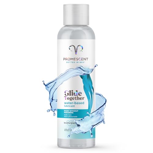 Promescent Premium Water Based Lube for Sex, Lubricants for Women, Men & Couples, Toy/Vibrator Safe, Condom Compatible, Non-Sticky, Long-Lasting (4oz)