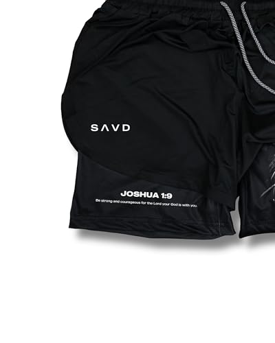SAVD Christian Performance Shorts - Girls' Gym & Sport Shorts with Pockets & Compression Liner, Bible Verse Activewear3