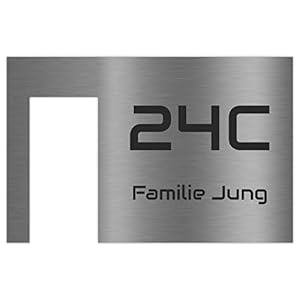 Jung Edelstahl Design Schild 20x13 Türschild