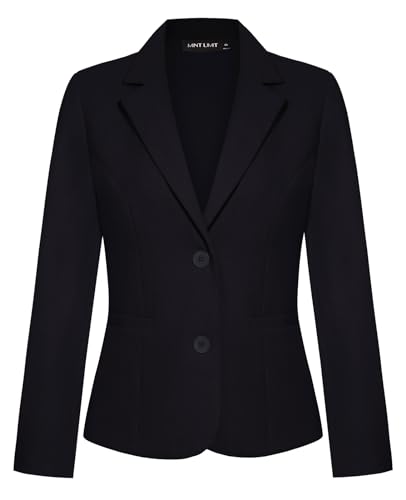 MINTLIMIT Women's Button Front Blazers Long Sleeve Lapel Stretch Casual Office Work Business Blazer Suit Jacket with Pockets