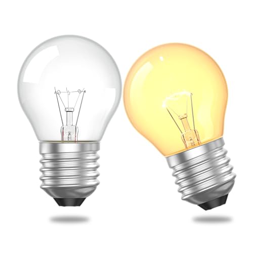 Klarlight G45 Lampada da Forno E27 40W 300 Gradi Resistente al Calore, 2700K Bianco Caldo per Forni, Frigoriferi, Lampade a Sale, Cofani di Estrazione