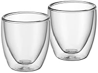 WMF Kult doppelwandige Espressotassen Glas Set 2-teilig, doppelwandige Gläser 80ml, Schwebeeffekt, Thermogläser, hitzebeständiges Espresso Glas – Ansicht 3