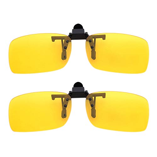 ZEVONDA Clip en gafas de Sol Lentes de Visión Nocturna Polarizados - Protección UV400 Antirreflectante para Conducción/Pesca/Deportes al aire libre