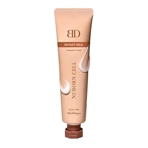 NUBORN CELL Donkey Milk Collagen Cream | Instant glow with 10% Donkey Milk | Type 1 Collagen for Visibly Smooth and Dewy Skin | All Skin Types 65ml