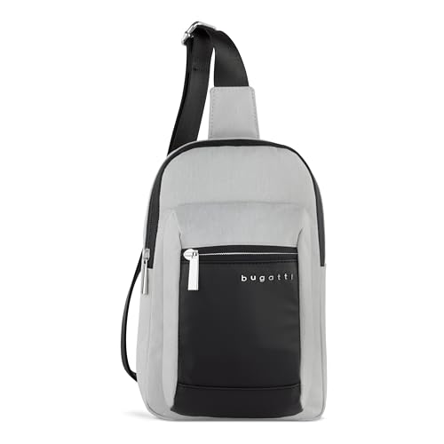 bugatti Sera Crossbody-Brusttasche, Praktische Mehrzweck-Sicherheits-Umhängetasche, hellgrau