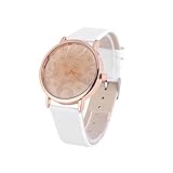 GALPADA Damen Armbanduhr Mit Pu-Lederband Runder Ziffernblatt Und Präzisem Quarzwerk Für Alltag...