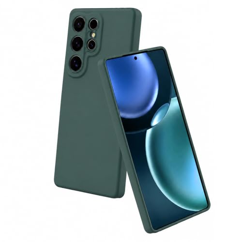 Image of Back Cover Compatible with Samsung Galaxy S26 Ultra 5G | Full Camera Protection | Premium Liquid Silicon Case | Flexible Bumper Case for Samsung Galaxy S26 Ultra 5G (Green)
