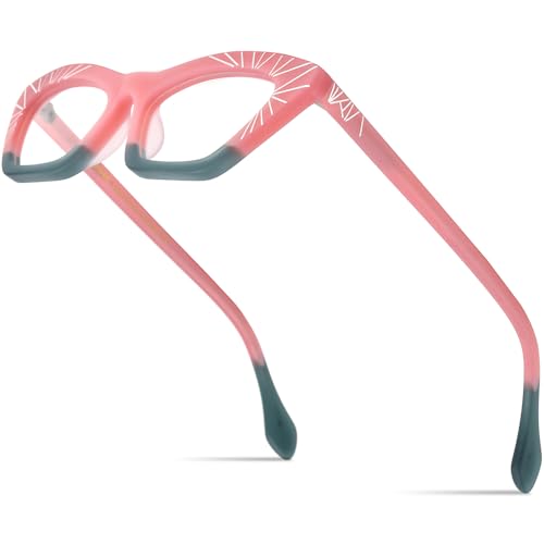 Image of HEPIDEM Multicolor Acetate Glasses Frame Women Cat Eye Eyeglasses Men Optical Spectacles 9291