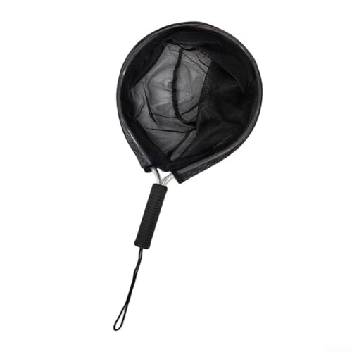 Red de aterrizaje para pesca con mosca con asa de metal plegable y bolsa de malla, resistente y de secado rápido, adecuada para pesca en arroyo y barco (30 cm de diámetro)