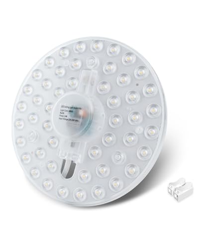 Bonlux 24W LED Module Conversion Kit pour Plafonnier Blanc Naturel 4000K LED Circulaire Lampe Remplacement Avec Aimant de Montage Ampoule de Rechange Pour...