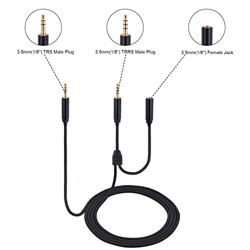 Image of Chat Link Audio Cable Replacement for Elgato HD60, HD60S, HD60 X, HD60Pro, 4K60 PRO Series Game Capture Card, Compatible with Nintendo Switch, PS5, PS4, Xbox One, Xbox X /S (6.9Ft, 3.5mm Jack)