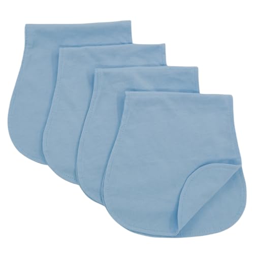 Image of Arnzion Baby Burp Cloths Baby Burp Set Curved Absorbent and Soft Valuable 4 Pack Double Layers (Blue)
