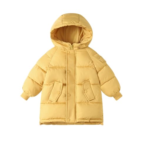 Girls Winter Coat Heavyweight Warm Puffer Hooded Jackets with Pockets Fashion Zip Up Long Sleeve Kids Outerwear Size 10-12