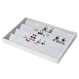 WisePoint Earring Tray, Velvet Earring Organizer Large Capacity Earring Holder with 100 Slots, Fashionable Earring Display for Storage and Display (Style 3)