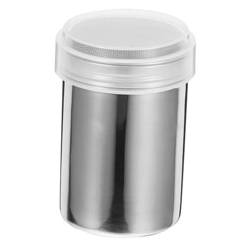 STOBAZA Metal Cocoa Shaker Lid Stainless Steel Powder Dispenser for Chocolate Cinnamon Sugar Sprinkle Baking Supply for Coffee Cappuccino