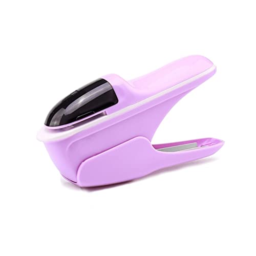 WRLRUILIAN Schreibtischhefter Starpleless Hefter Handheld Hefter Durable Büro Mini Hefter Bürobedarf Tragbare Notwendige Hefter Lila Büroausstattung (Color : A)