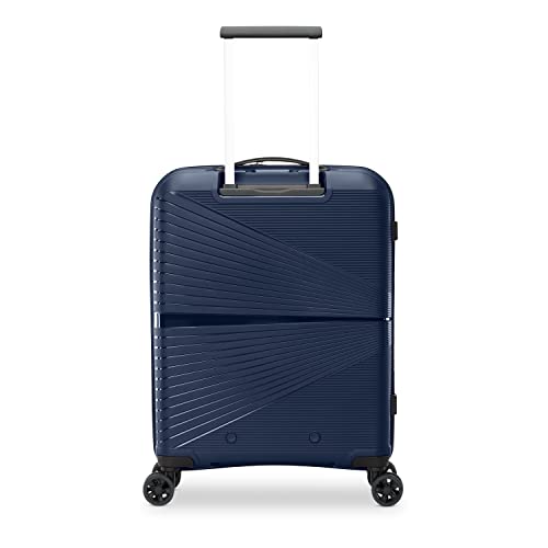 Image of American Tourister Airconic Hardside Expandable Luggage with Spinner Wheels, Navy Blue, Carry-On 21-Inch, Airconic Hardside Expandable Luggage with Spinner Wheels