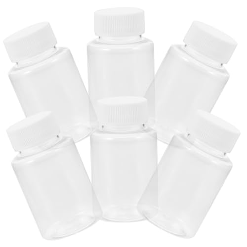 VILLFUL 6pcs Oil Sample Bottle Sample Vial for Laboratory Sample with Caps Reagent Sealing Bottles with Caps Empty Chemical Reagent Bottles Sampling Bottle Sampling Vial The Pet