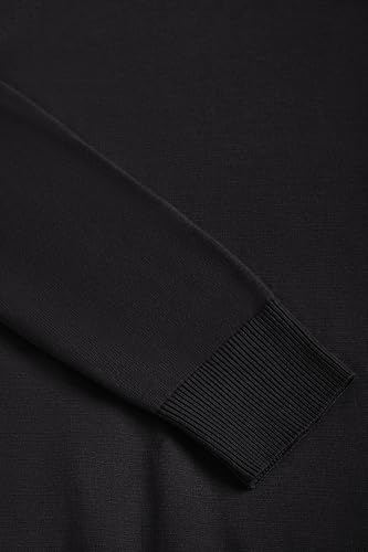 Polo Club Jersey Básico Negro con Cuello Redondo Hombre - Suéter 100% Algodón con Logo Bordado - imagen 7