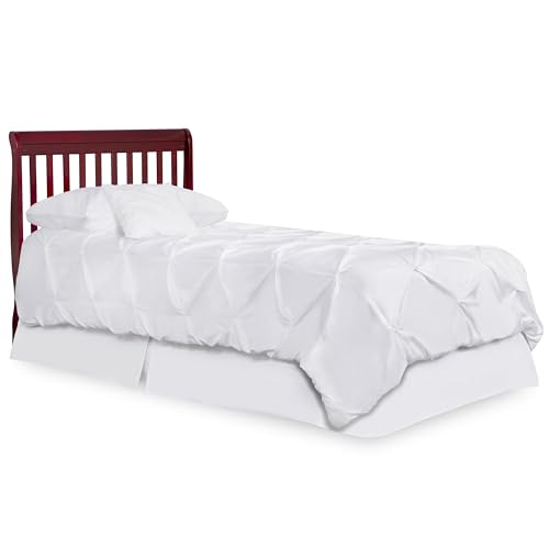 Image of Dream On Me Mini Crib Bed Rail in Cherry, Converts Mini Cribs to Twin Size Beds, Solid Wood Construction