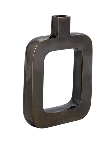 Aluminum Black Nickel Vase, Black, 14" x 10", Black, 14" x 10"