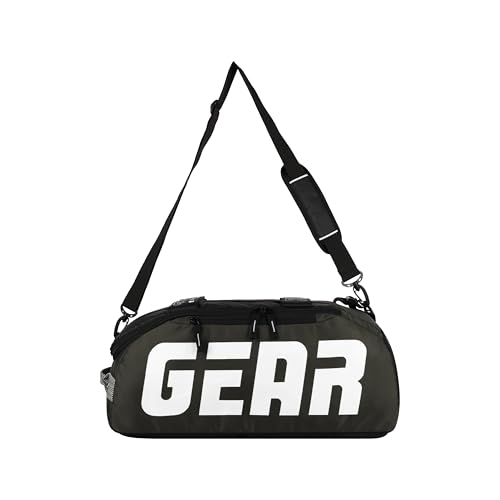 Gear Statement Maxis 3.0 10"/29L Medium Water Resistant Polyester Duffle Bag/Travel Bag/Gym Bag for Men & Women(Black-Olive, 20 Cm) (B0D87QX9C5) Amazon Price History, Amazon Price Tracker