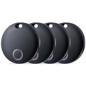 Air Tracker Tag, Bluetooth Tracker-4 Pack Works with Apple Find My (iOS Only), Smart Tags for Luggage, Keys, Backpack, IP67 Waterproof