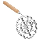 VALICLUD Frittierte Formen küchenmaschiene kochgeschirr Holzgriff hochstihl hausgemachter Snacklöffel flache Bratlöffel Snackform für die Küche Bratlöffel für zu Hause Aluminiumlegierung