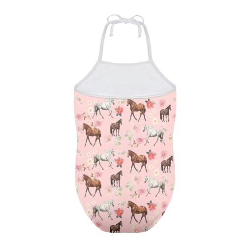 Image of ELEQIN Cartoon Animal Cute Girls One Piece Swimsuit Adjustable Swimwear for 3Y-10Y